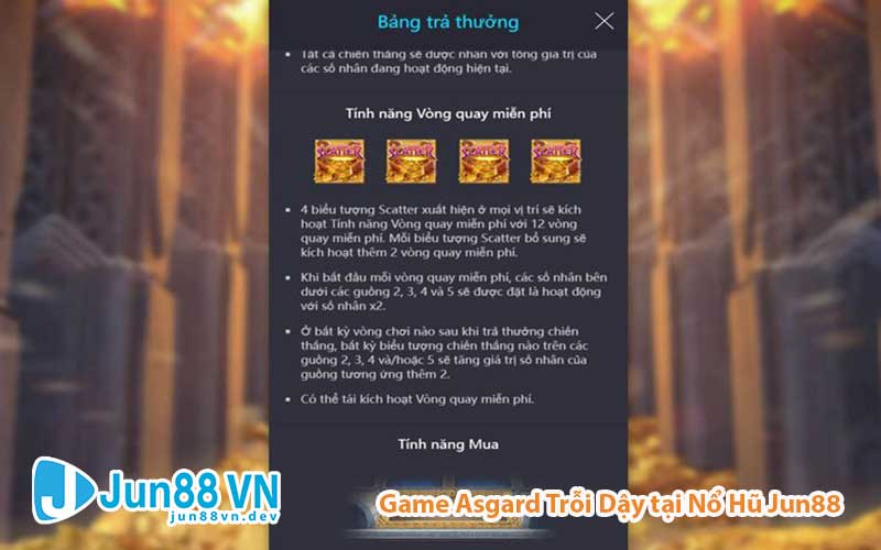 Biểu tượng Scatter và vòng quay miễn phí